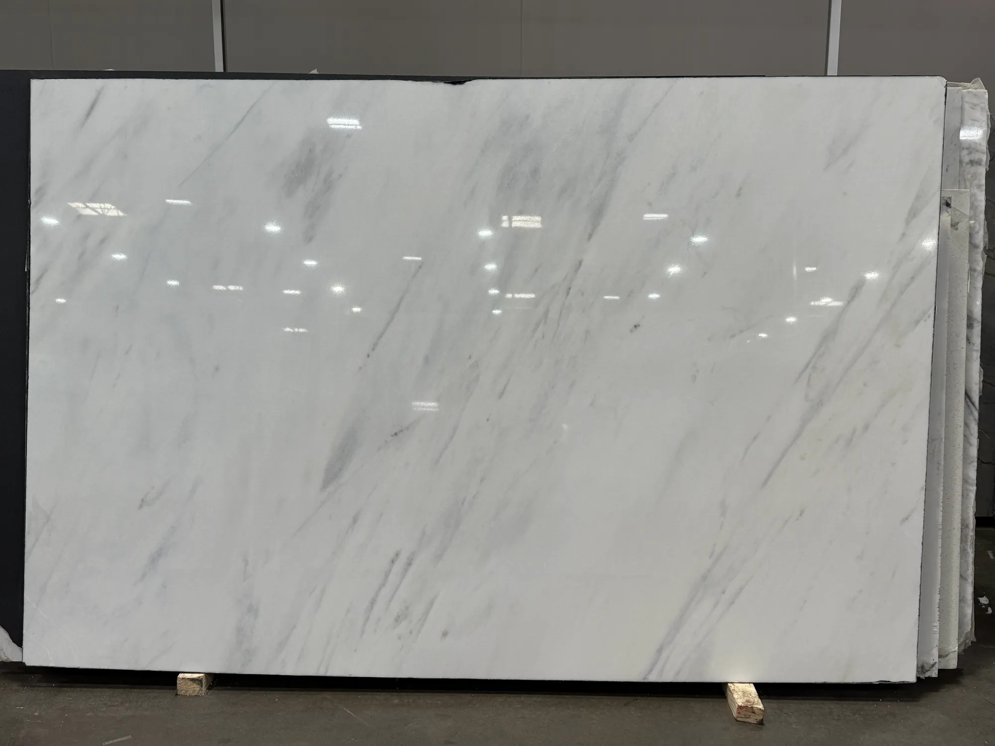 Whole stone slab photographed in the slab yard before fabrication, Dallas Countertop selection 07